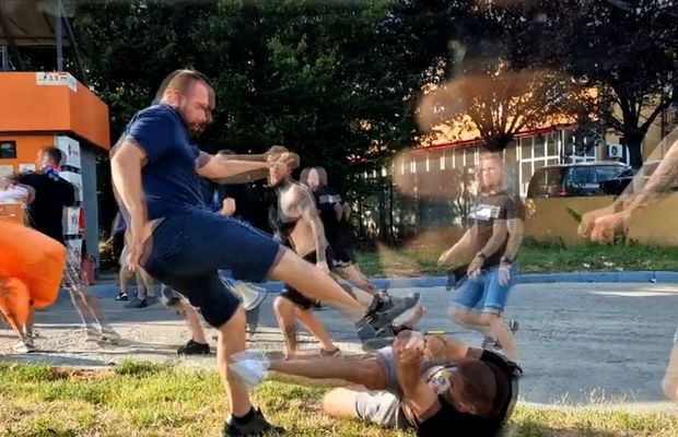 Scene revoltătoare la meciul Dinamo - Oțelul » Ultrașii și-au împărțit pumni și picioare