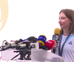 Ana Maria Bărbosu, copleșită de emoții la primirea medaliei de bronz, pe esplanada COSR: „Nu am realizat cât de grea este”