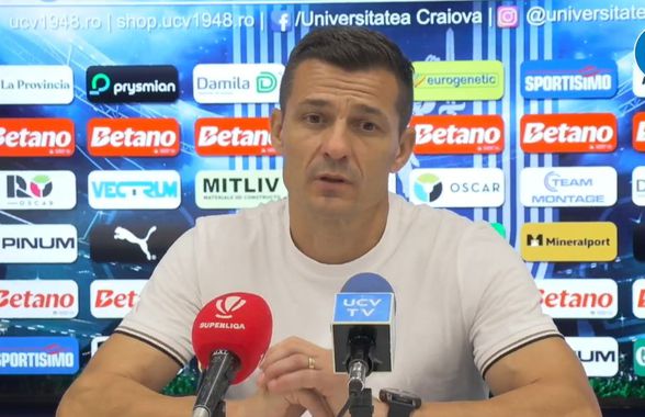 Costel Gâlcă a confirmat în direct plecarea titularului de la Universitatea Craiova: „O pierdere pentru noi!”