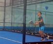 Dominic Thiem, în dreapta, la padel la București