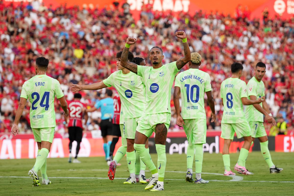 Mallorca - Barcelona, palpitant doar în prima repriză » Trei goluri și două „roșii” în prima etapă din La Liga