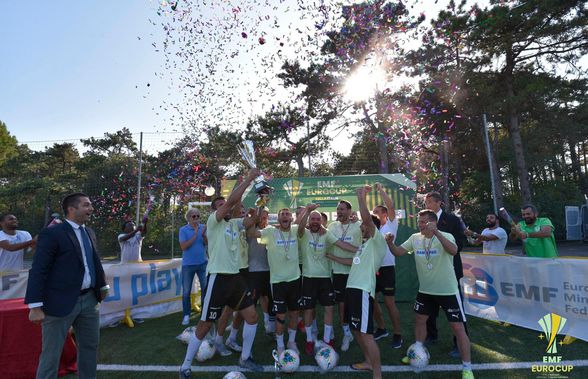 Românii au făcut spectacol în Italia » Danco Pro București este câștigătoarea primei ediții a Eurocup la minifotbal, după o finală sută la sută românească