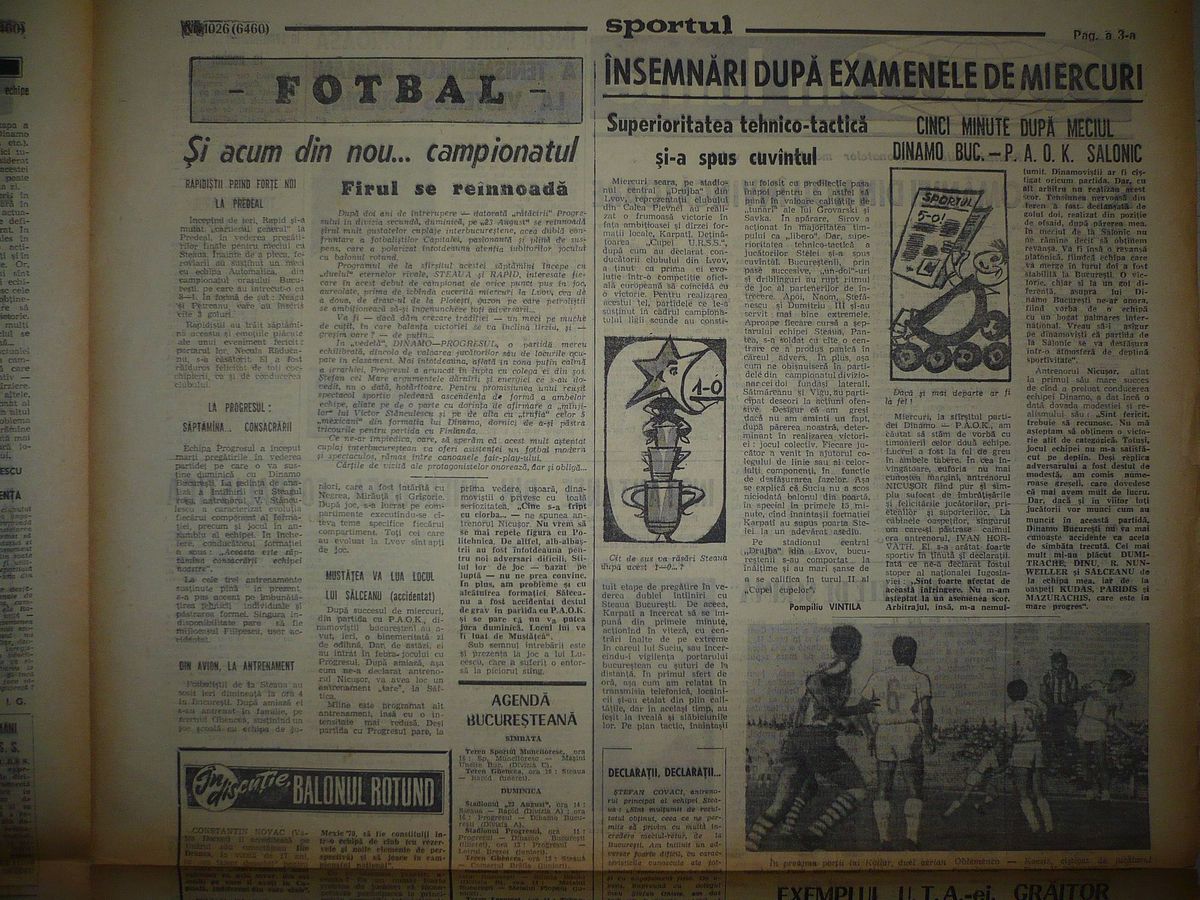 RETRO GSP. 50 de ani de la o zi antologică pentru fotbalul românesc. Cu ce rezultate au uimit UTA, Steaua, Dinamo și Craiova