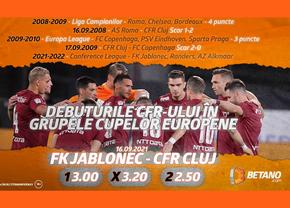 Debut pentru CFR Cluj în noua Conference League! Ce spun cotele Betano despre șansele “feroviarilor”