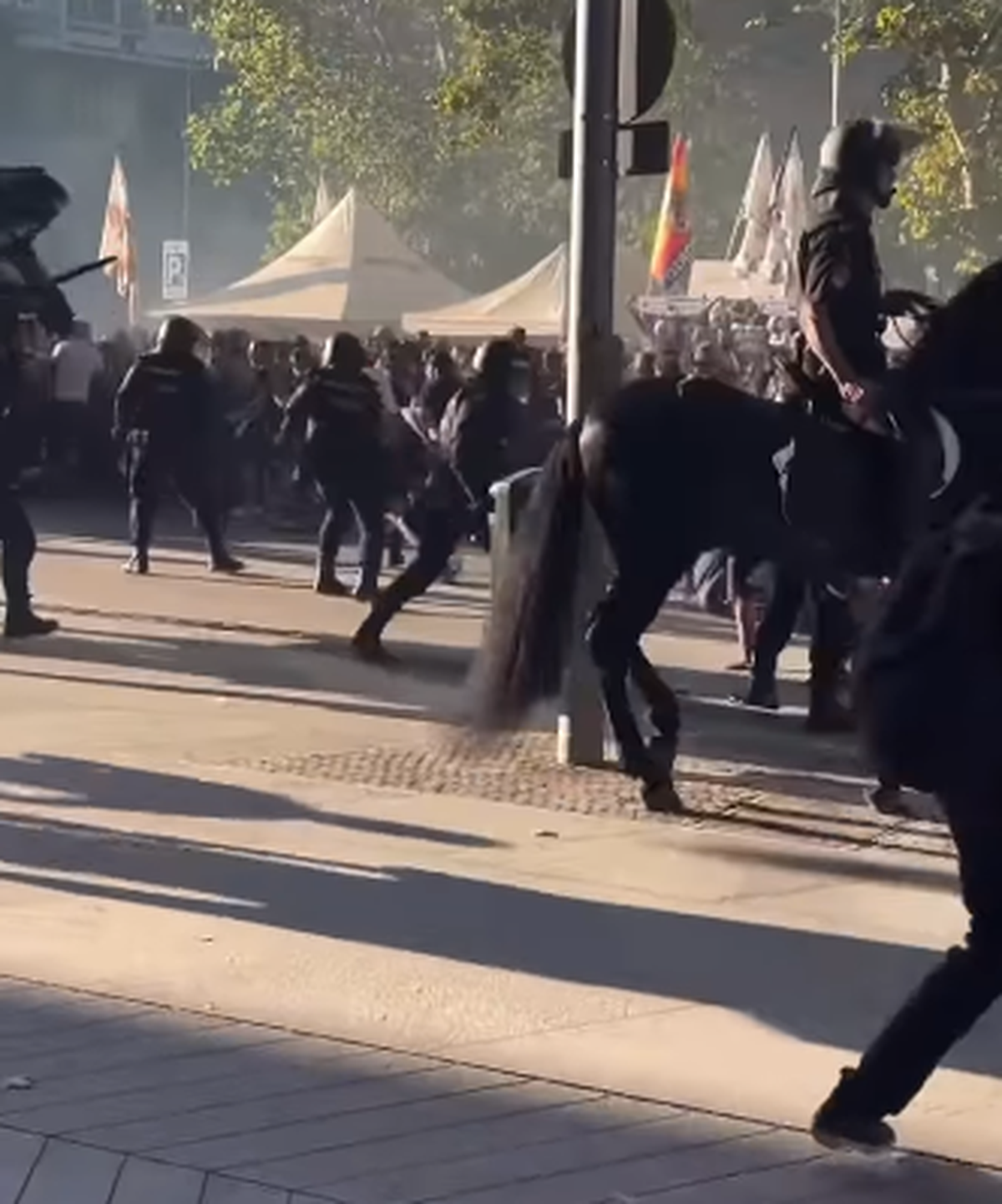 Bătaie pe străzi înainte de Real Madrid - Marseille » Scene reprobabile