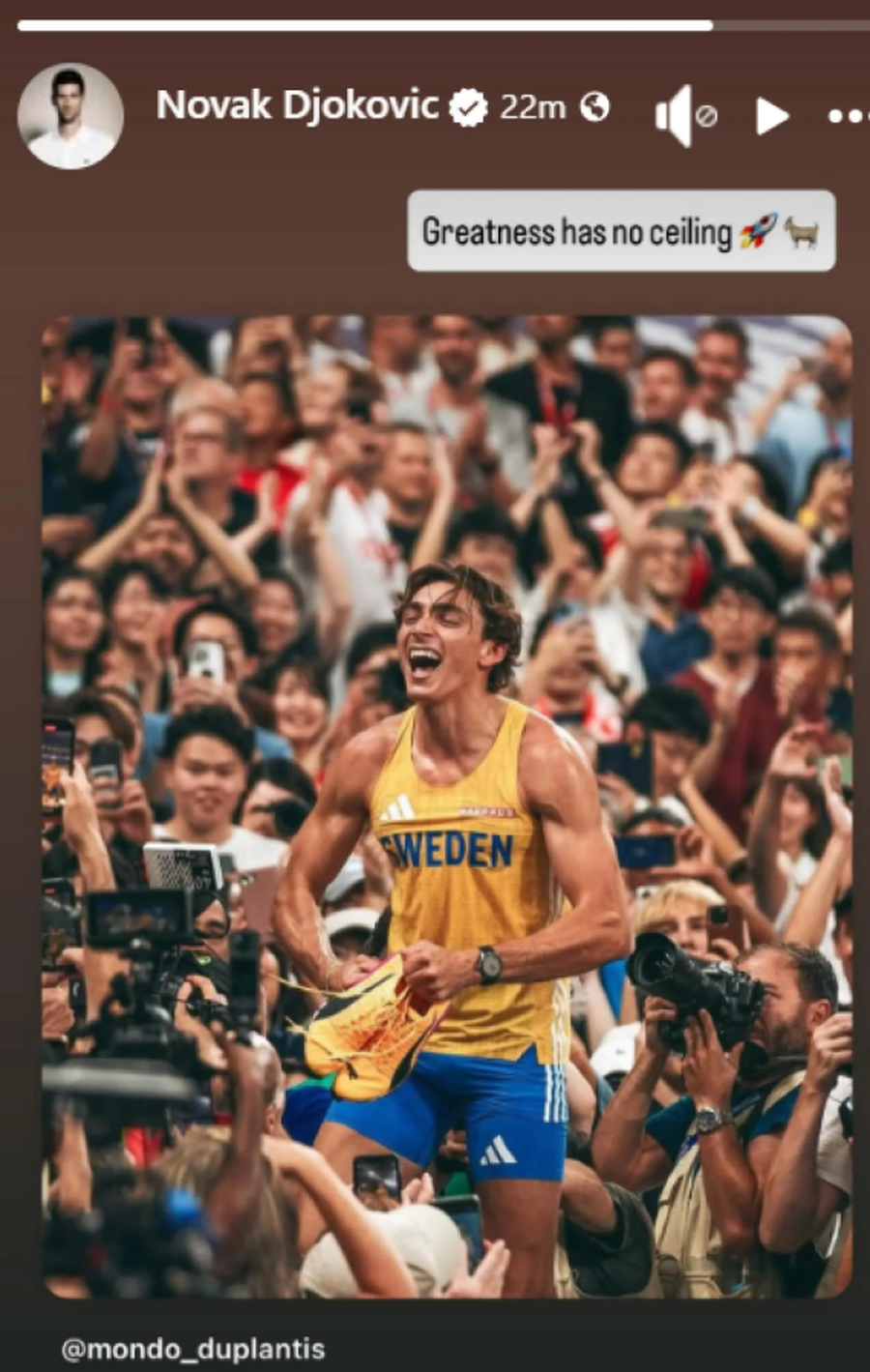 Novak Djokovic, reverență pentru un atlet campion mondial la Tokyo: „Măreția nu are plafon”