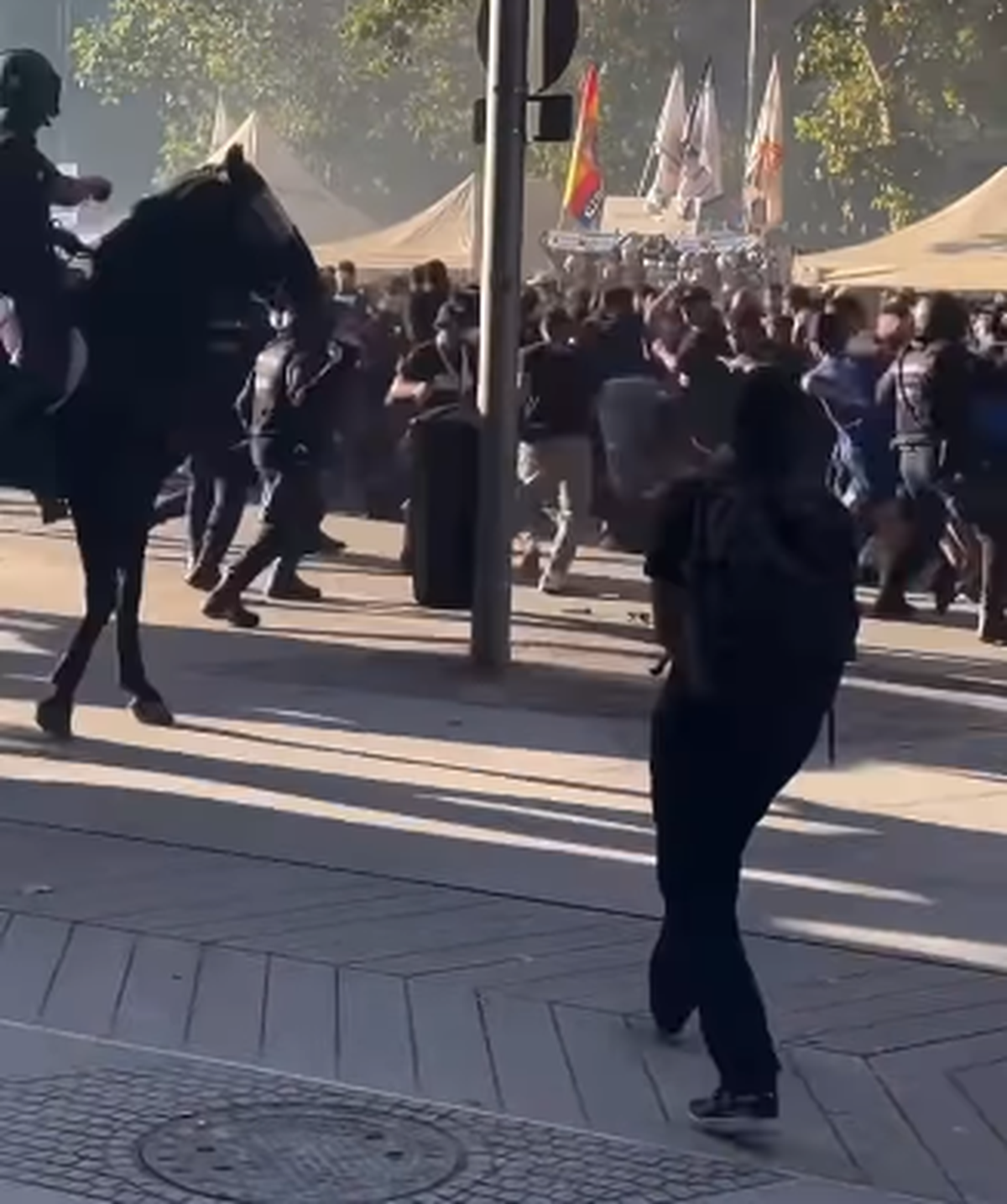 Bătaie pe străzi înainte de Real Madrid - Marseille » Scene reprobabile