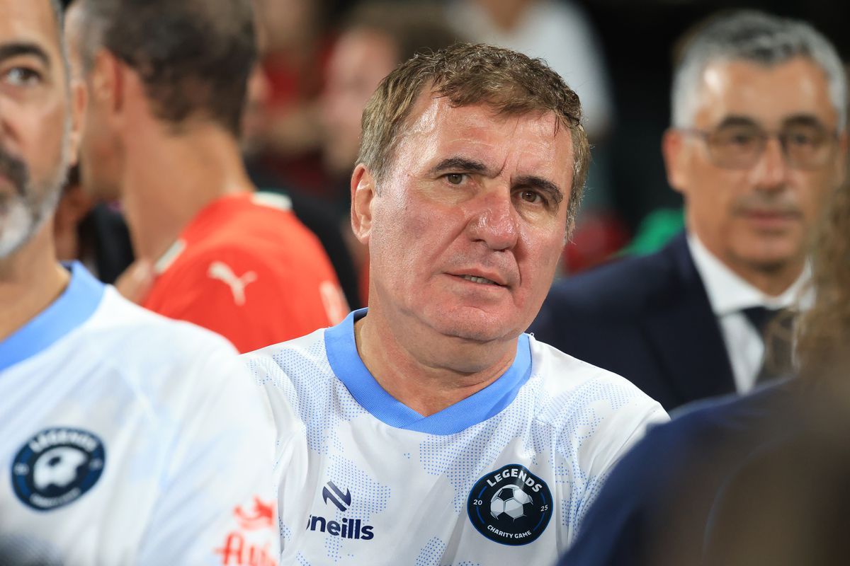 Gică Hagi la Legends Charity Game