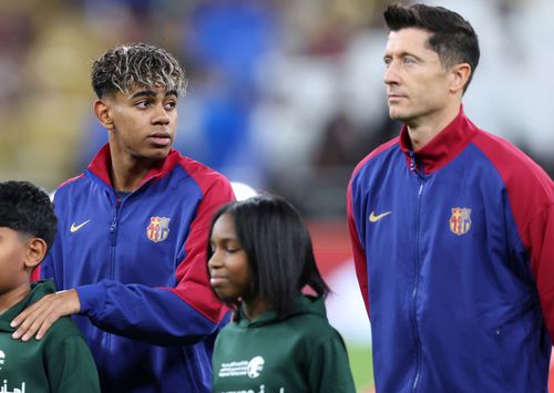 Lamine Yamal și Robert Lewandowski, foto: Guliver/gettyinmages