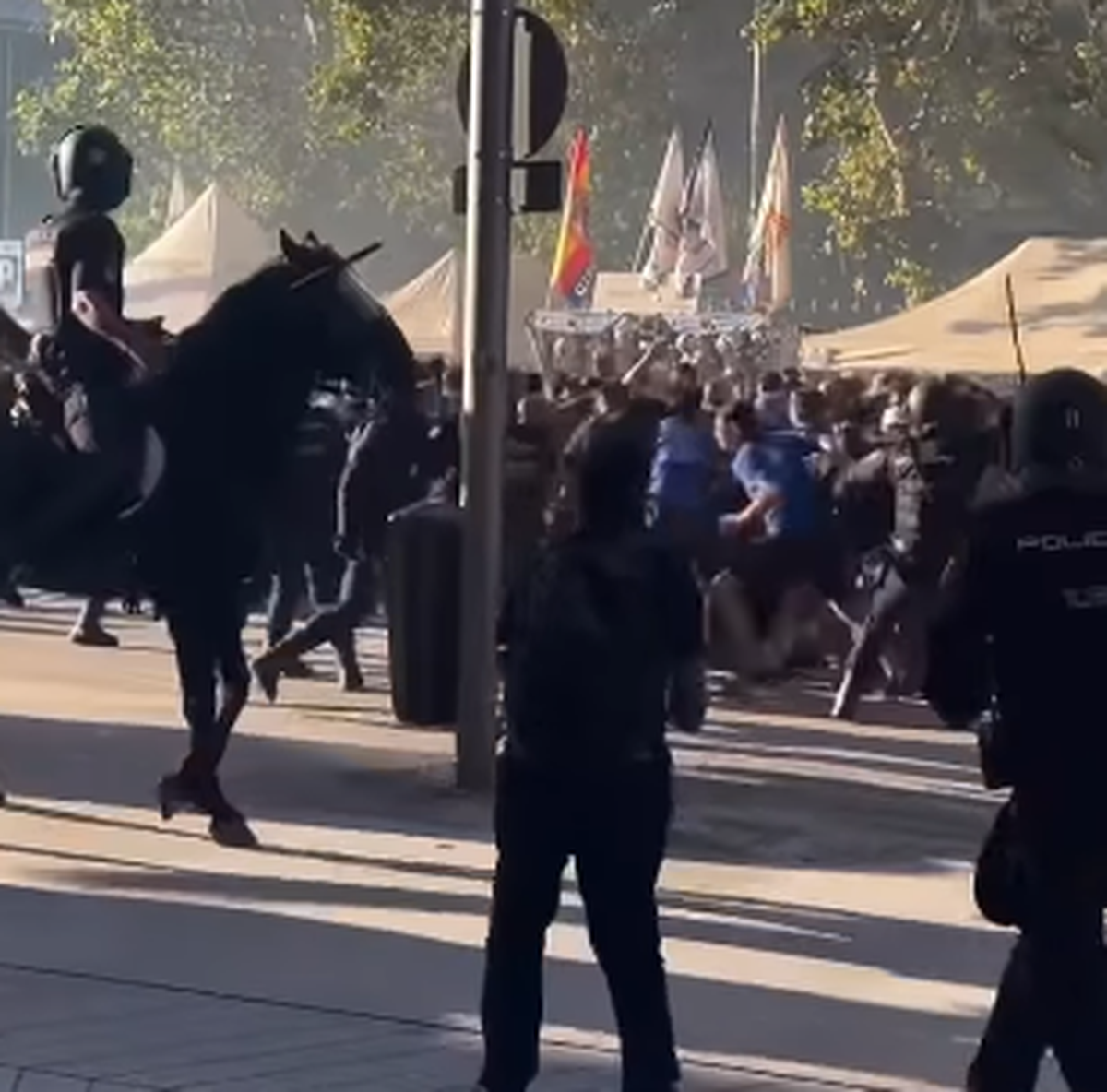 Bătaie pe străzi înainte de Real Madrid - Marseille » Scene reprobabile