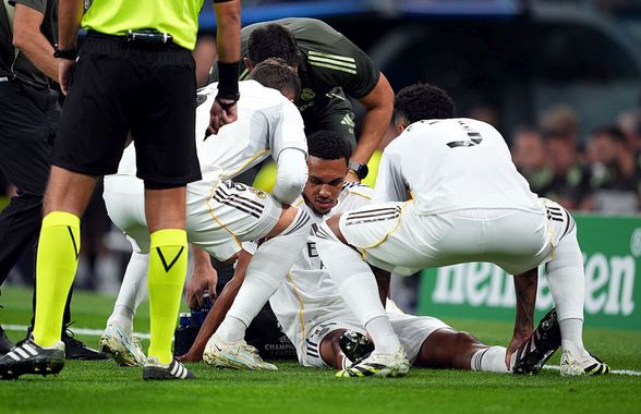 Ghinion teribil pentru vedeta lui Real Madrid » Scos după 5 minute la primul meci din Champions League