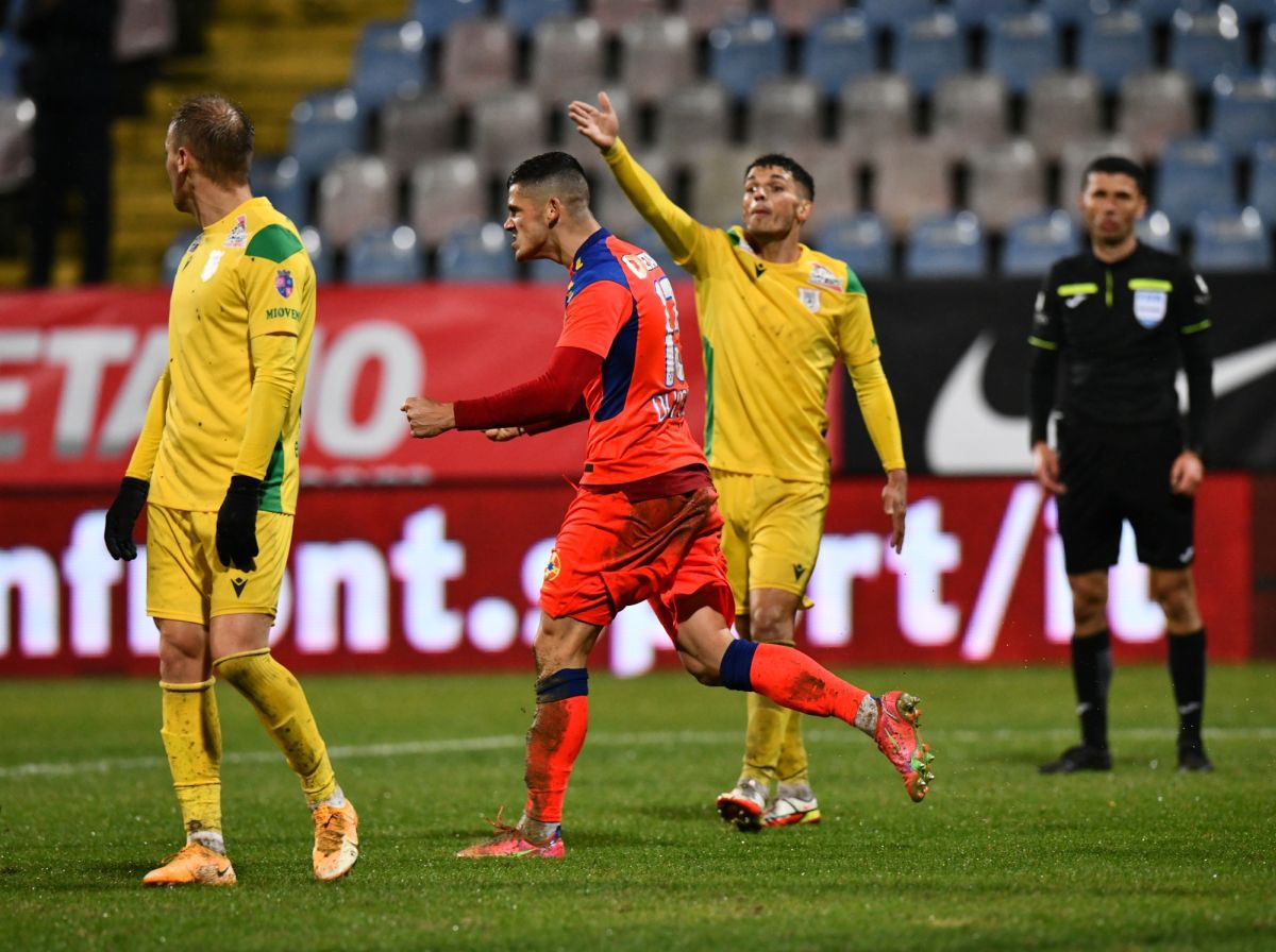 FCSB - CS Mioveni 3-0 » Victorie MARE pentru FCSB, într-un meci în care a avut doar două rezerve » Keșeru, MVP la Buzău
