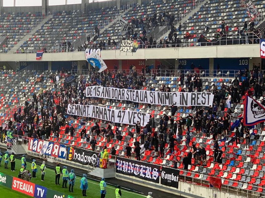 LIGA 2. După CSA Steaua - Astra 1-1, o parte dintre fanii „militarilor” și-au criticat jucătorii.