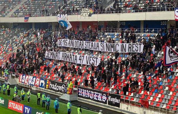 Ultrașii Stelei n-au mai suportat! S-au luat de jucători la final: „Vă e frică!” » Reacția golgeterului