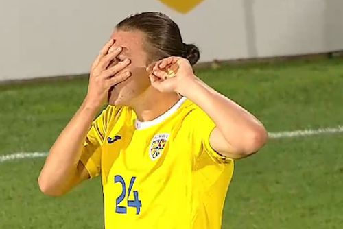 Deniz Giafer, după golul din România U20 - Republica Cehă U20