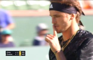 Zverev le-a cerut fanilor de la Indian Wells să tacă, la minge de meci în fața lui Fritz! Ce a urmat a fost incredibil