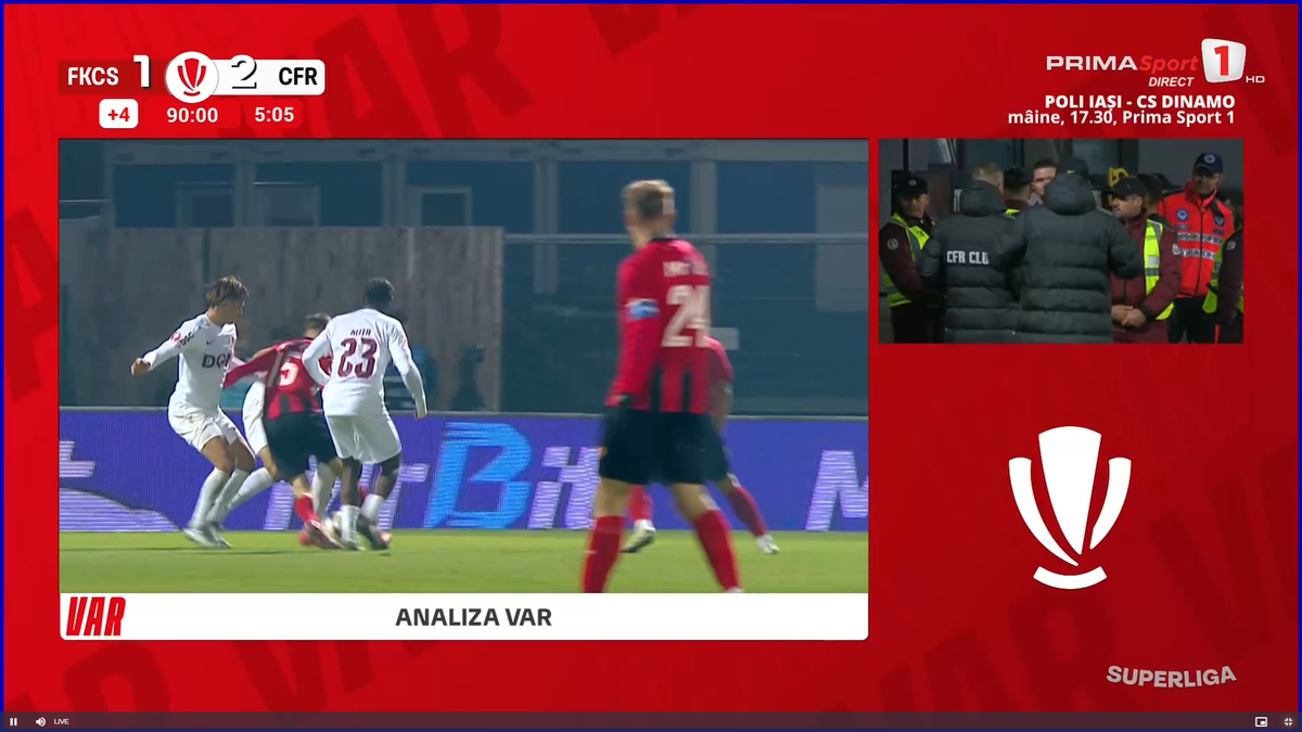 Scandal imens de arbitraj în Csikszereda - CFR Cluj » Ce a fluierat Găman, fault sau henț?