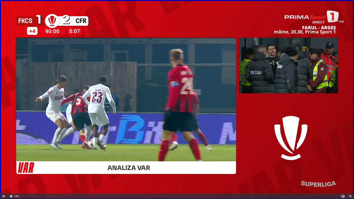 Scandal imens de arbitraj în Csikszereda - CFR Cluj » Ce a fluierat Găman, fault sau henț?