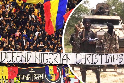 „Apărați creștinii din Nigeria” » Ce înseamnă bannerul neașteptat afișat de galeria României, fotomontaj: Diana Vasilescu