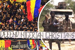 „Apărați creștinii din Nigeria” » Ce înseamnă bannerul neașteptat afișat de galeria României la meciul cu Austria: „Sunt 19.000 de biserici distruse”