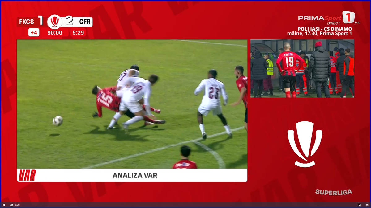 Scandal imens de arbitraj în Csikszereda - CFR Cluj » Ce a fluierat Găman, fault sau henț?