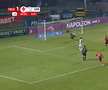 „Panenka” lui Lorand Paszka din Csikszereda - CFR Cluj. FOTO: captură Prima Sport
