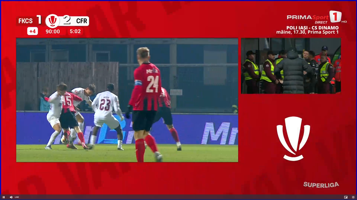 Scandal imens de arbitraj în Csikszereda - CFR Cluj » Ce a fluierat Găman, fault sau henț?