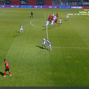 Golul lui Eppel din Csikszereda - CFR Cluj. FOTO: captură Prima Sport 1