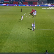 Golul lui Eppel din Csikszereda - CFR Cluj. FOTO: captură Prima Sport 1