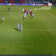 Golul lui Eppel din Csikszereda - CFR Cluj. FOTO: captură Prima Sport 1