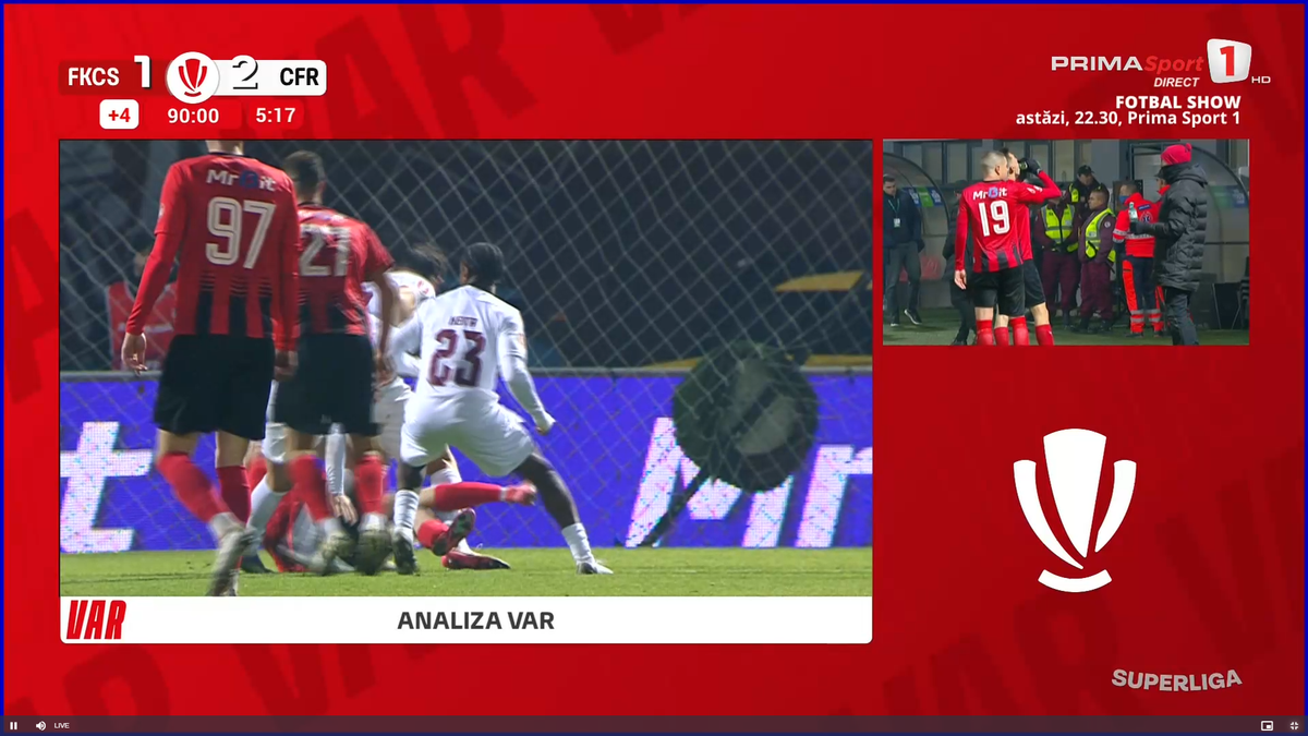 Scandal imens de arbitraj în Csikszereda - CFR Cluj » Ce a fluierat Găman, fault sau henț?