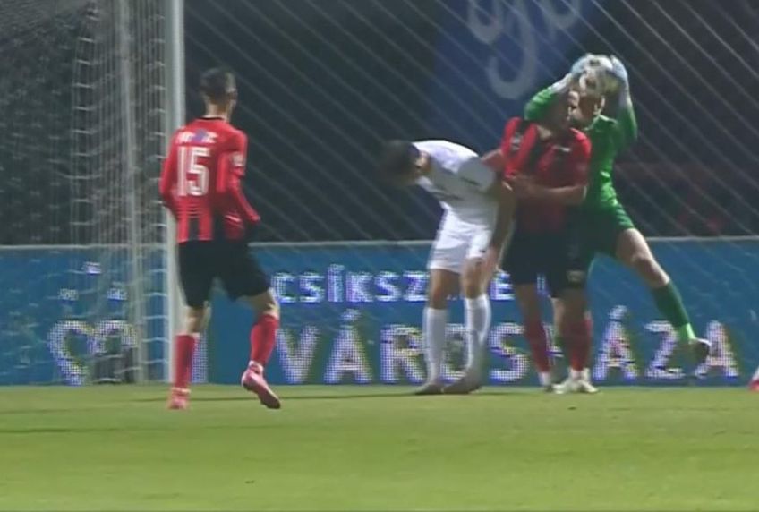 Faza care a născut cele mai ample discuții după Csikszereda - CFR Cluj. FOTO: captură TV