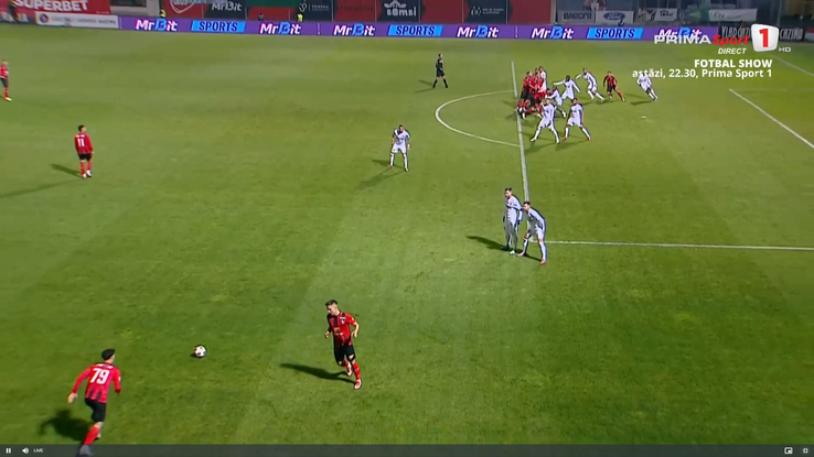 Golul lui Eppel din Csikszereda - CFR Cluj. FOTO: captură Prima Sport 1