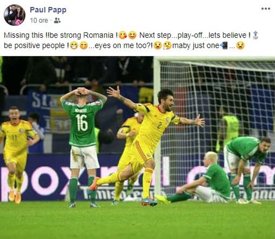 ROMÂNIA - SUEDIA 0-2 // Paul Papp se propune la „națională” pe Facebook: „Ochii și pe mine?”