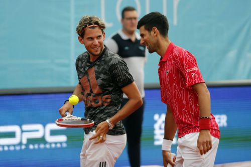 Dominic Thiem și Novak Djokovic
Foto: Imago