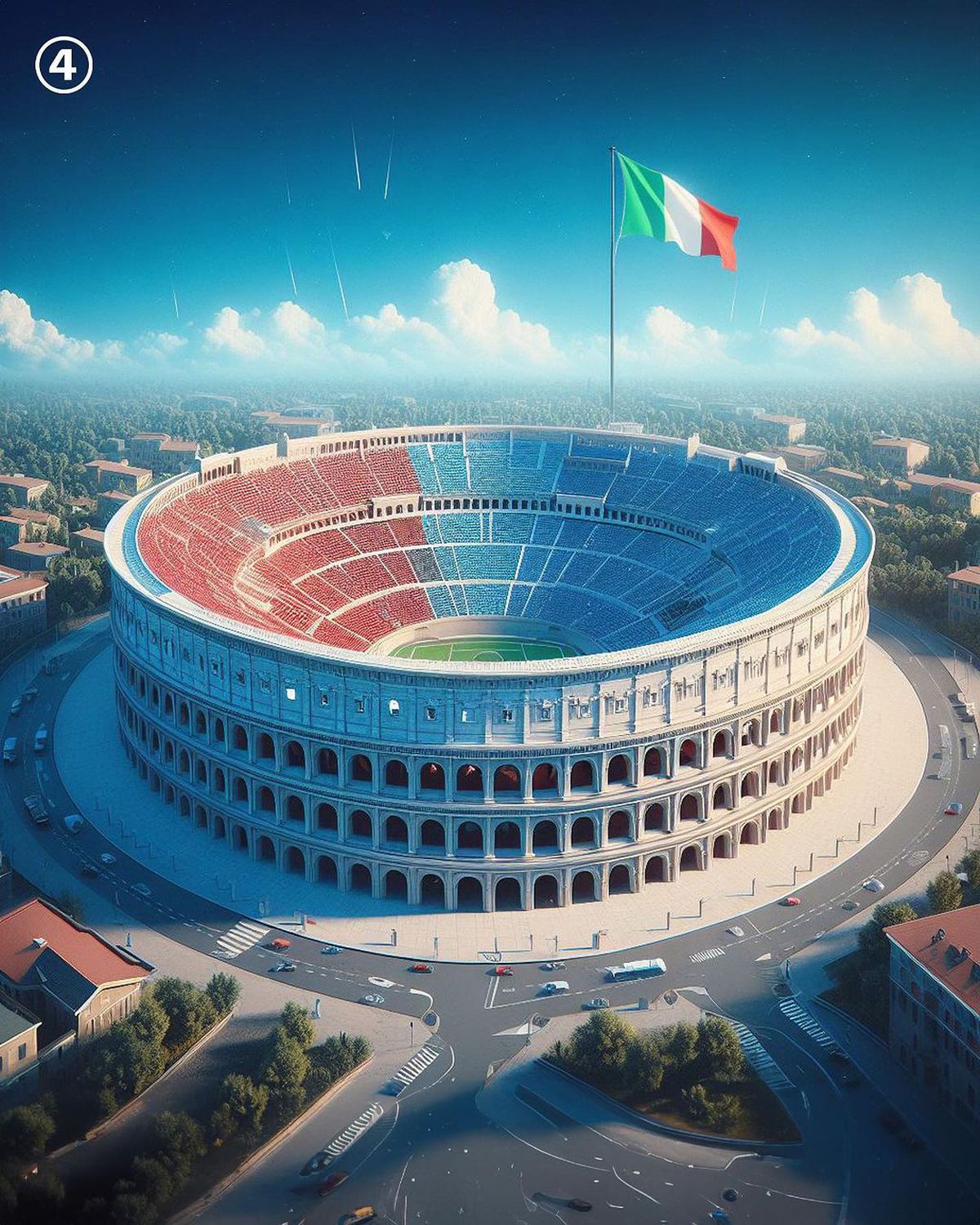 NEBUNIE! Cum ar arăta cele mai tari stadioane ale lumii create de Inteligența Artificială » Stadionul-vultur al celor de la Benfica e ULUITOR