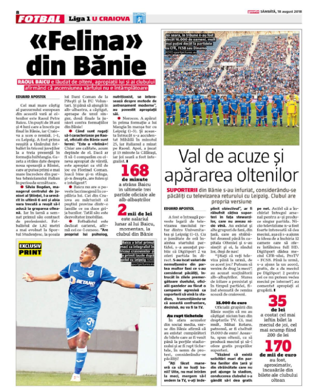 Incredibil! Puștiul care marca pentru Craiova în Europa League s-a lăsat de fotbal la 21 de ani și și-a deschis o spălătorie de lux » Era considerat „giuvaierul generației sale”