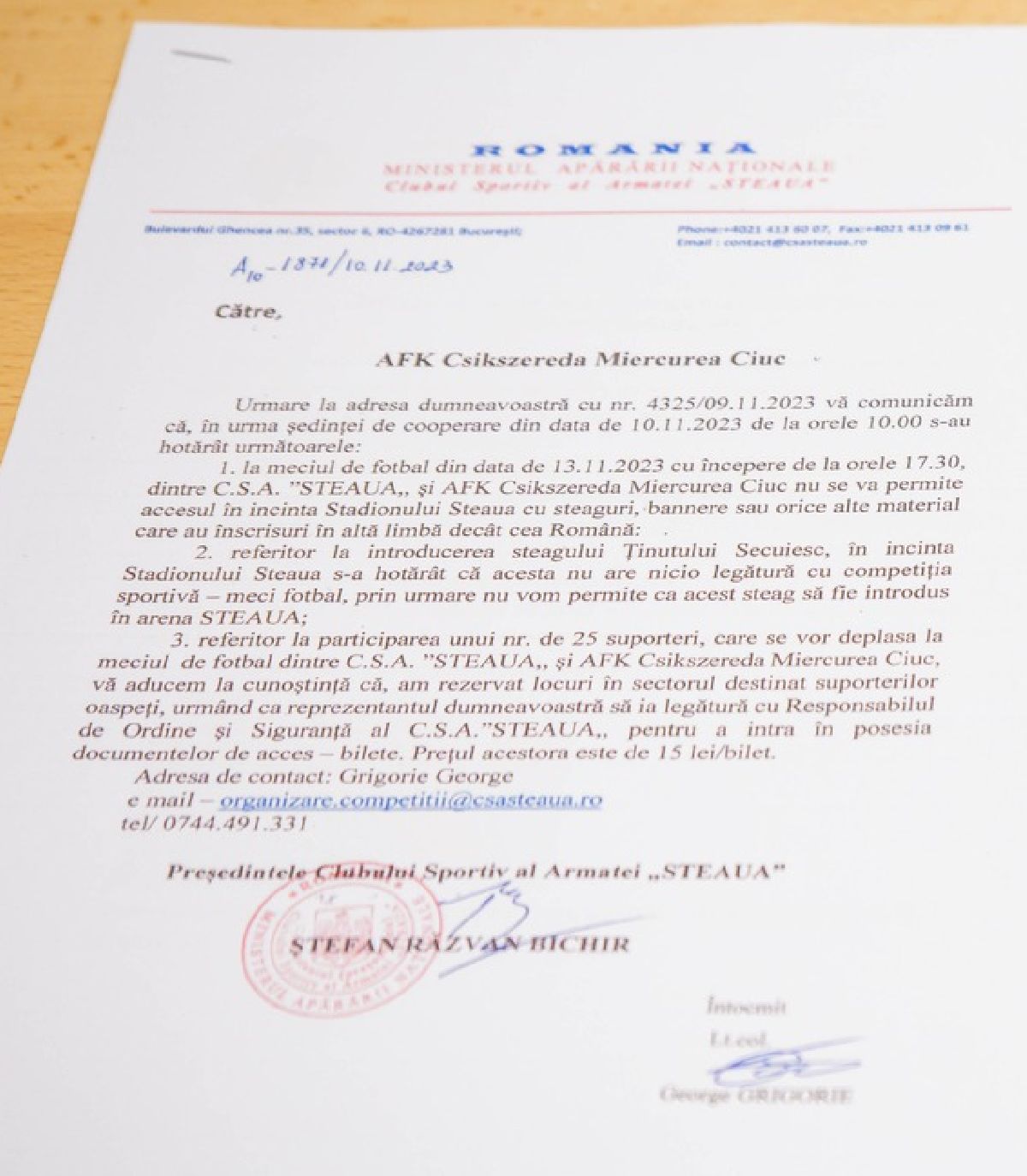 Scandalul capătă amploare! Steaua, acuzată frontal: „Antimaghiarismul e o realitate în fotbalul românesc. Vom lua măsurile legale”