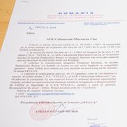 Adresa semnată de comandantul CSA, Ștefan Bichir