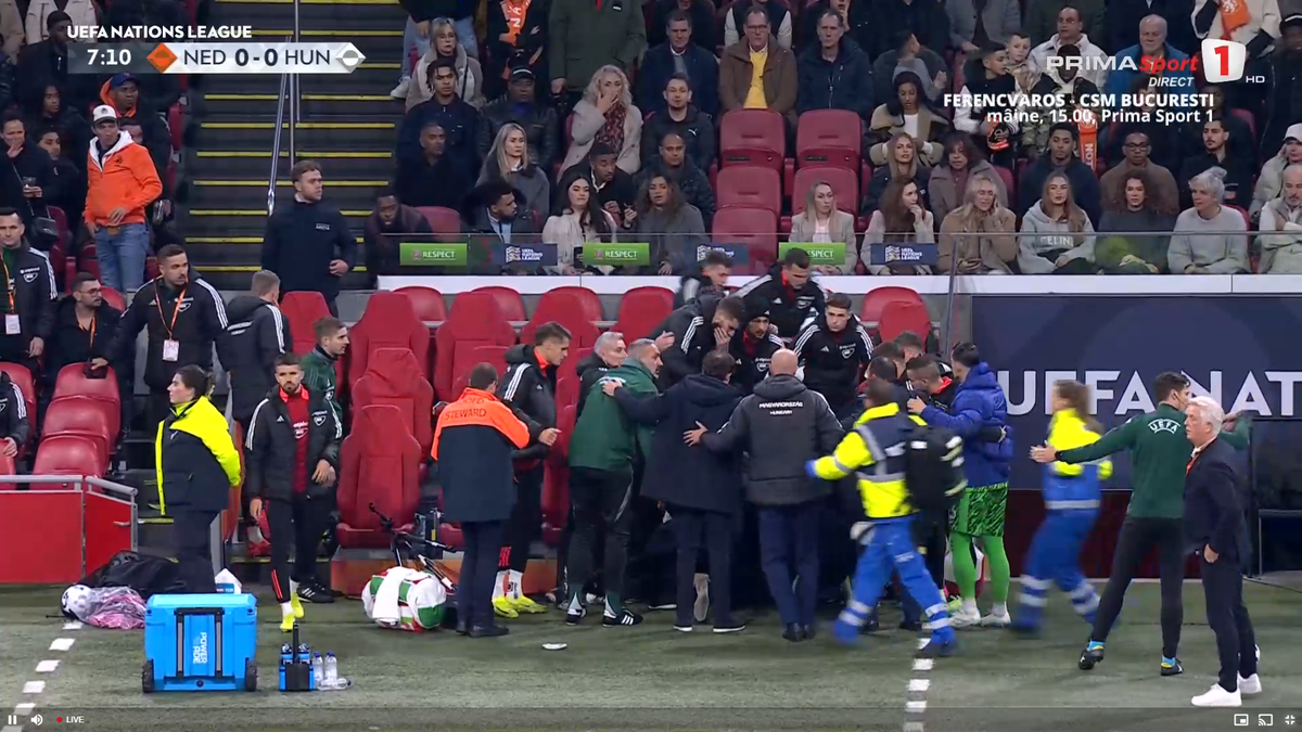 Adam Szalai, legenda Ungariei, s-a prăbușit pe marginea terenului » Momente cumplite la meciul cu Olanda, de la Amsterdam