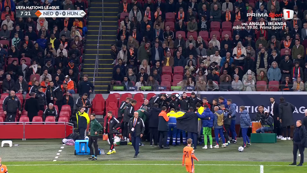 Adam Szalai, legenda Ungariei, s-a prăbușit pe marginea terenului » Momente cumplite la meciul cu Olanda, de la Amsterdam