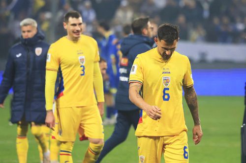 Jucătorii României, după eșecul cu Bosnia/ foto Ionuț Iordache (GSP)