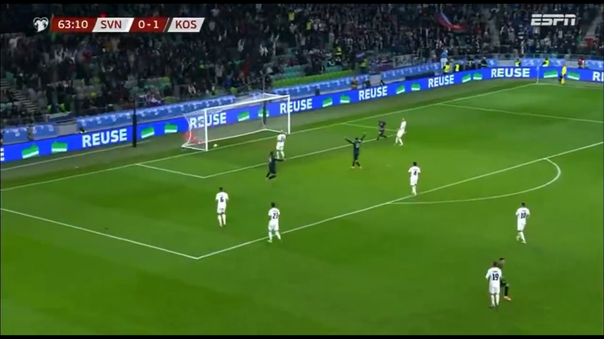 Autogol Zan Karnicnik Slovenia -Kosovo 0-2