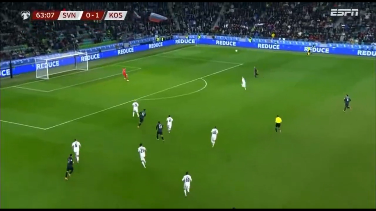 Autogol Zan Karnicnik Slovenia -Kosovo 0-2