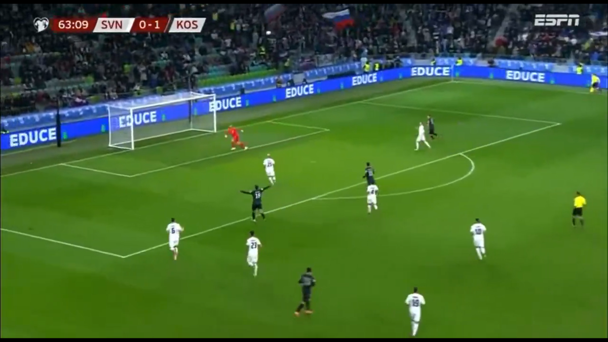 Autogol Zan Karnicnik Slovenia -Kosovo 0-2