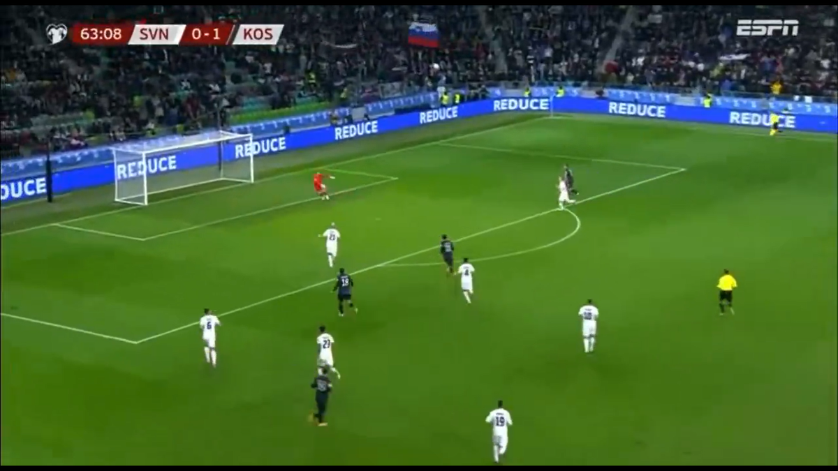 Autogol Zan Karnicnik Slovenia -Kosovo 0-2