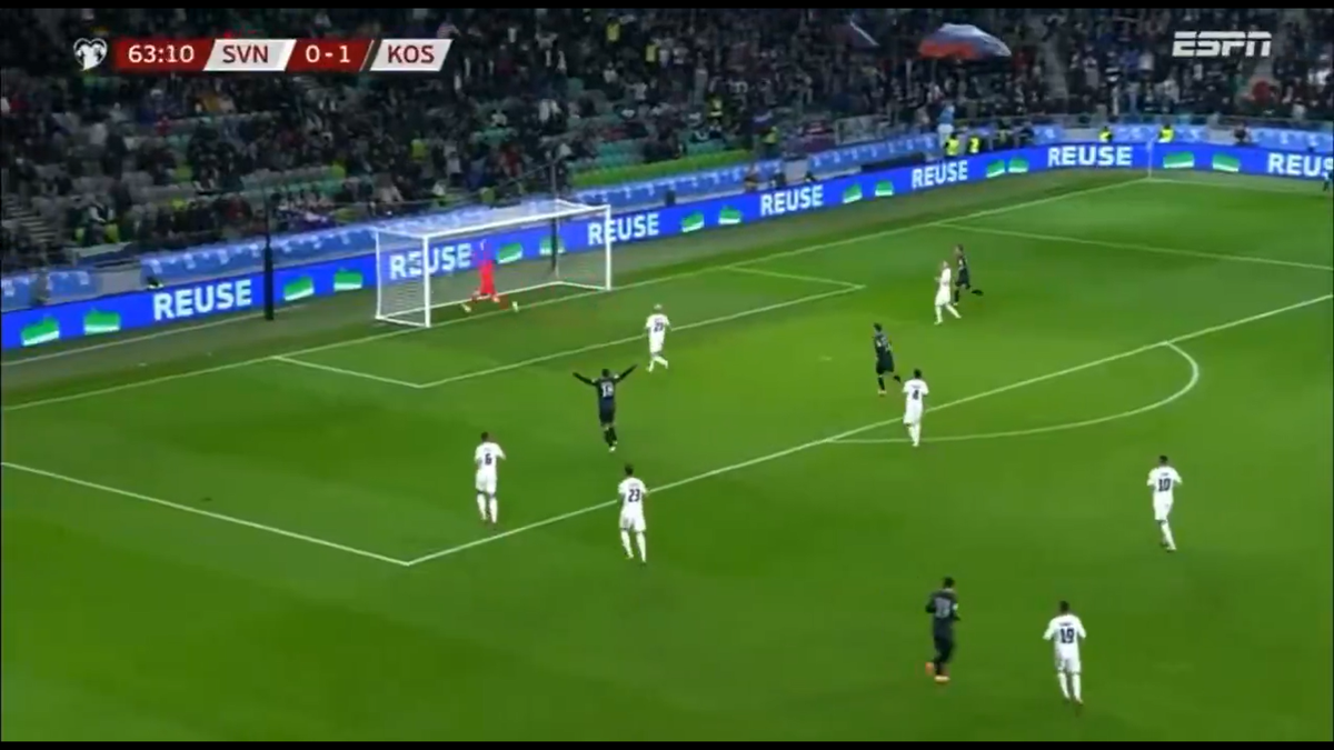 Autogol Zan Karnicnik Slovenia -Kosovo 0-2
