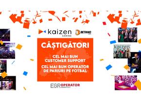 Kaizen Gaming (Stoiximan | Betano) s-a clasat pe prima poziție în două categorii ale EGR Operator Awards 2021