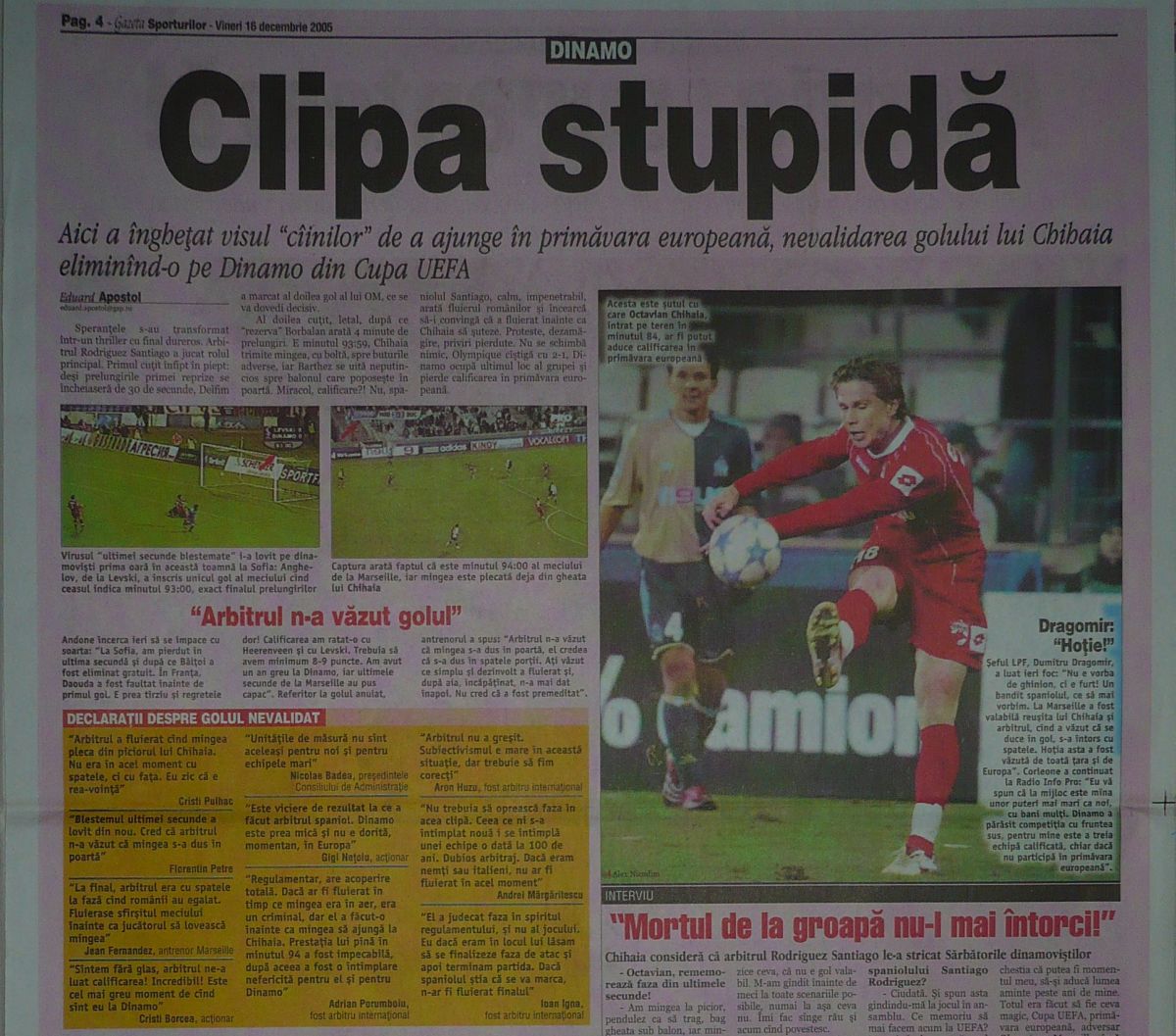 17 ani de la un moment teribil trăit de Dinamo în Europa » Interviu cu omul-cheie al acelui meci: „Arbitrul nu ne-a zis absolut nimic! O aroganță tipică”
