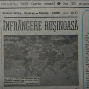 Ce scria Gazeta Sporturilor, după înfrângerea Universității Craiova cu Dinamo Tbilisi